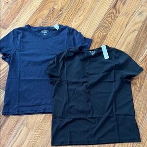 J. Crew Women’s Navy and Black T-Shirts (2 shirts)